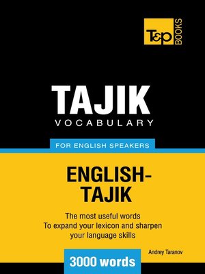 cover image of Tajik vocabulary for English speakers